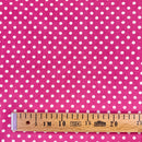 Pink Polka Dot 100% Cotton Fabric | Width - 115cm