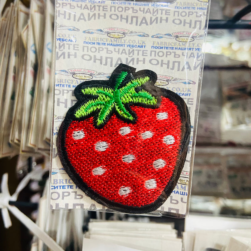 Strawberry Embroidery Patch | Iron-On Emblem