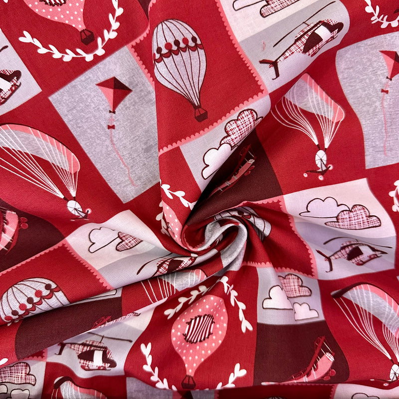 Air Balloon Cotton Fabric | Width - 115cm