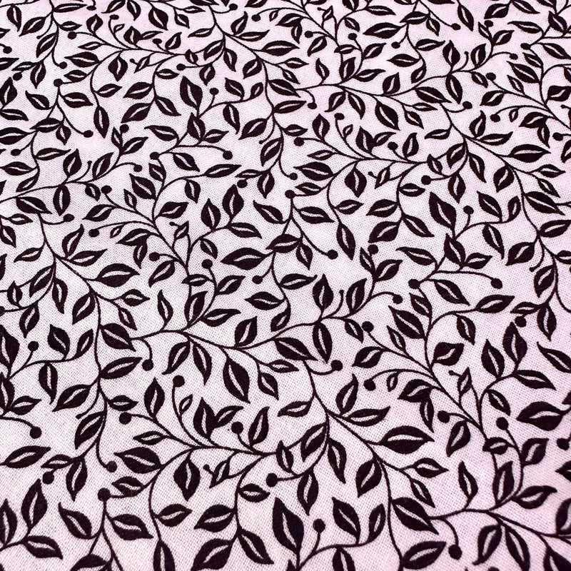 Leafs Floral Cotton Fabric | Width - 115cm