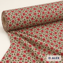 Red Scribble Rose Cotton Jersey Fabric