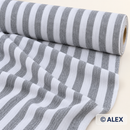 Grey Stripe Cotton Jersey Fabric