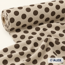 Chocolate Polka Dot Cotton Jersey Fabric