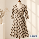 Chocolate Polka Dot Cotton Jersey Fabric – sewing inspiration