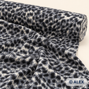 Charcoal Leopard Cotton Jersey Fabric