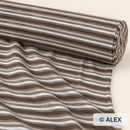 Mocha Multi Stripe Cotton Jersey Fabric