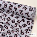 Varsity Letters & Numbers Cotton Jersey Fabric