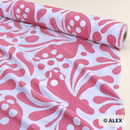 Red Abstract Bloom Cotton Jersey Fabric
