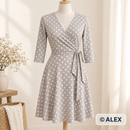 Taupe Polka Dot Cotton Jersey Fabric – sewing inspiration