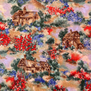 Abstract Houses Cotton Fabric | Width - 115cm