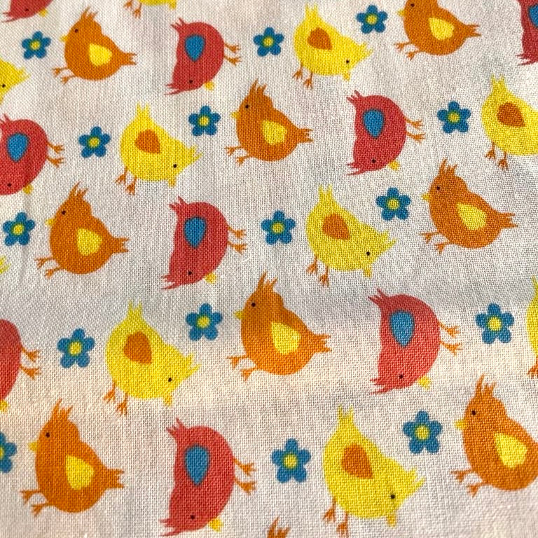 Chickens Cotton Easter Fabric | Width - 115cm