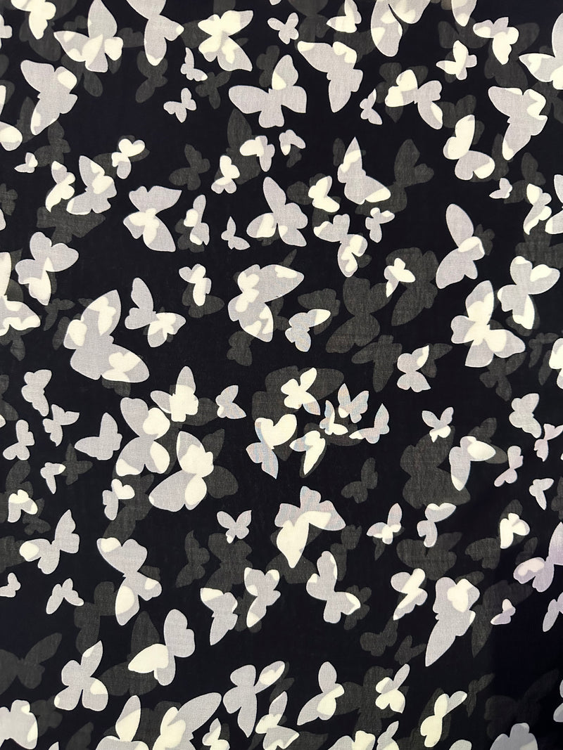 Butterflies Chiffon Fabric | Width - 150cm