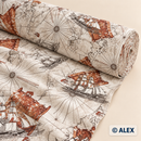 Vintage Maritime Map Heavyweight Cotton Fabric — hero