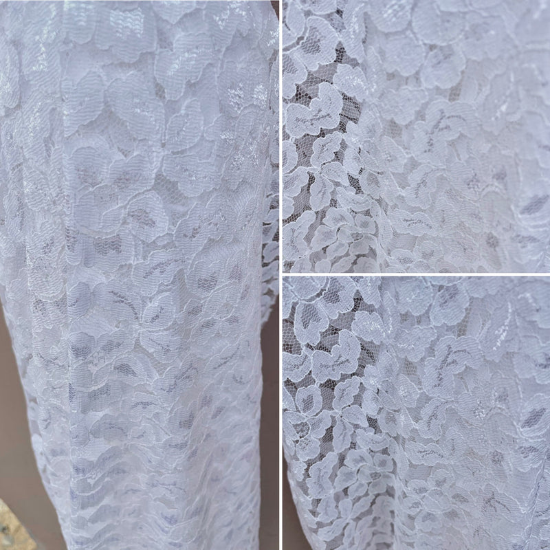 White Lace Fabric | Width - 100cm