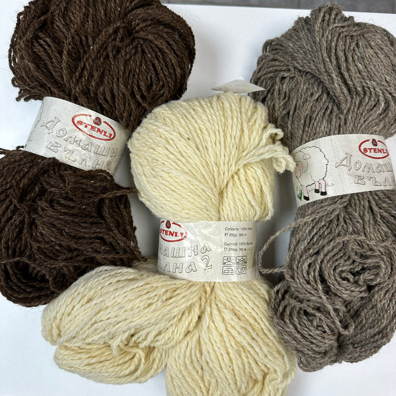 Natural Wool | Wool Yarn | 3 Colours