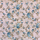 Blue Roses Cotton Fabric | Width - 115cm