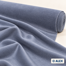 Grey Blue Velvet Upholstery Fabric – fabric detail