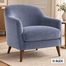 Grey Blue Velvet Upholstery Fabric – product use inspiration