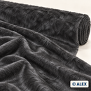 Dark Grey Faux Fur Fabric – fabric detail