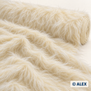 Ivory Long Pile Faux Fur Fabric – fabric detail