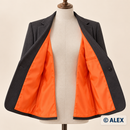 Neon Orange polyester lining fabric sewing inspiration