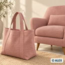 Dusty Pink Cotton Upholstery Fabric — use