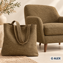 Olive Brown Cotton Upholstery Fabric — use