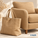 Warm Beige Cotton Upholstery Fabric — use