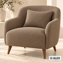 Taupe Cotton Upholstery Fabric — use