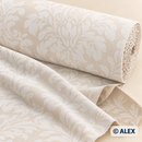 Double-Sided Beige Damask Upholstery Fabric — hero