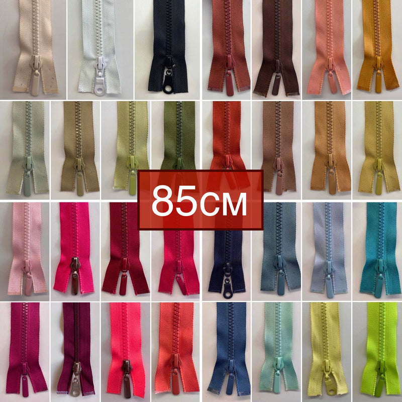 85cm Open Ended Zips | 31 Colours