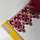 Dark Red Brussels Lace Trim – 100mm