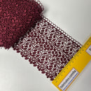 Dark Red Brussels Lace Trim – 100mm