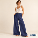 Dark Blue Linen Fabric — use