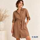 Brown Linen Fabric — use