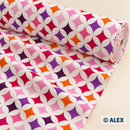 Colourful Geometric Diamonds Cotton Fabric