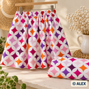 Colourful Geometric Diamonds Cotton Fabric