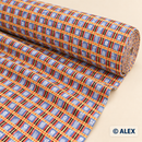 Multicolour Checks with Small Flowers Cotton Fabric