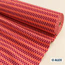Coral and Burgundy Diamonds Cotton Fabric