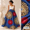 Large Ochre and Red Circles African Design Fabric — sewing inspiration