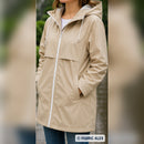 Beige waterproof fabric used for a raincoat – C Fabric Alex