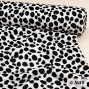 Black and White Dalmatian Print Fleece Fabric studio roll