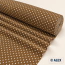 Brown Corduroy Fabric with Polka Dots — fabric roll