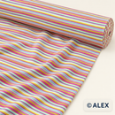 Candy Rainbow Stripes Cotton Jersey Fabric