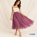Dark Purple Chiffon Fabric clothing example