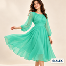 Mint Green Chiffon Fabric clothing example