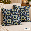 Nutcrackers and Wreaths on Navy Christmas Cotton Fabric — sewing inspiration