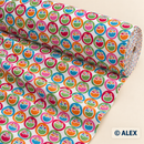 Colourful Christmas Puddings Cotton Fabric — fabric detail