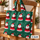 Santa Claus on Green Christmas Cotton Fabric — sewing inspiration