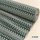 White Trees and Stars on Dark Green Christmas Cotton Fabric — fabric detail